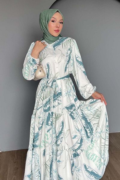 benguen Φόρεμα Hijab με σχέδιο Çağla 504
