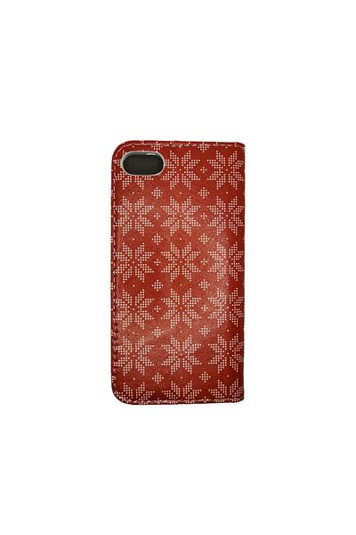 REDz Accessories Husă tip flip book pentru iPhone SE 3 (2022) / SE 2, model stea de Crăciun, portofel