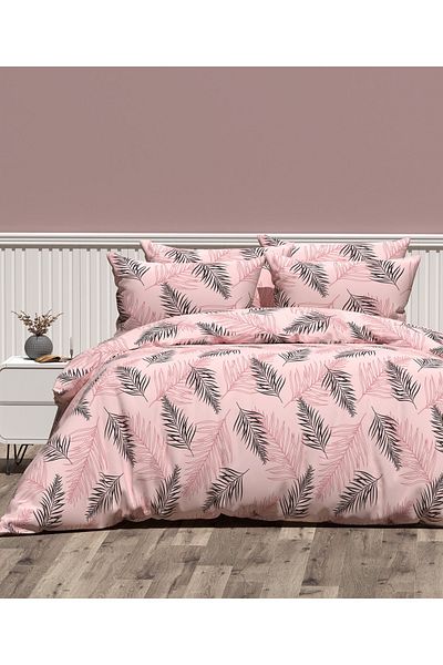 GOOD MORNİNG PAMUKKALE Double Feather Pattern Duvet Cover Set (with Elastic Sheets)