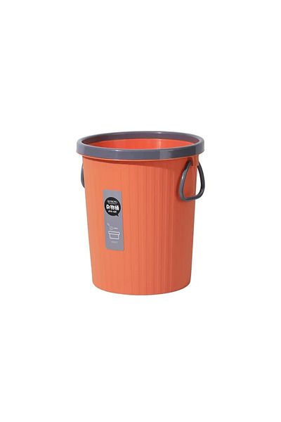 ABYZ Waste Bin, 14L, Round, Plastic, Orange color