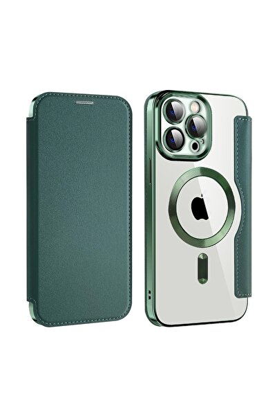 REDz Accessories Husă de card Magsafe, hibridă, aspect piele, pentru iPhone 1...