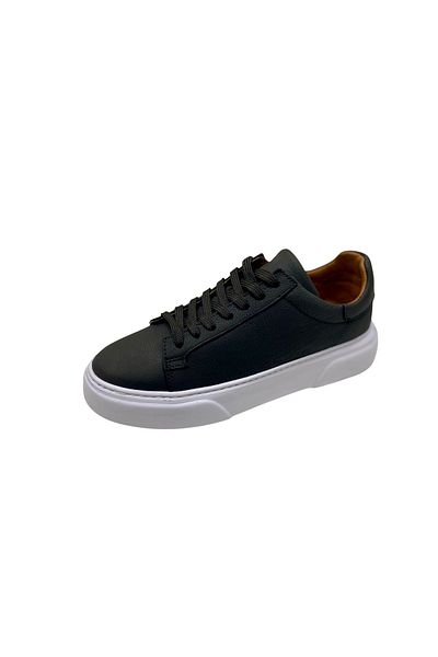 SULA Men's Lace up Inner and Outer Surface Leather Printed Black Stitched Poly Sole