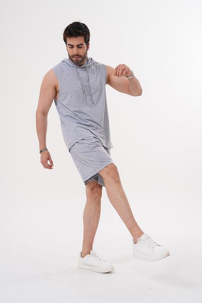 ACTIVE MODA - Men's Sports Athlete Tshirt-Shorts 2-Piece Set Large Size
