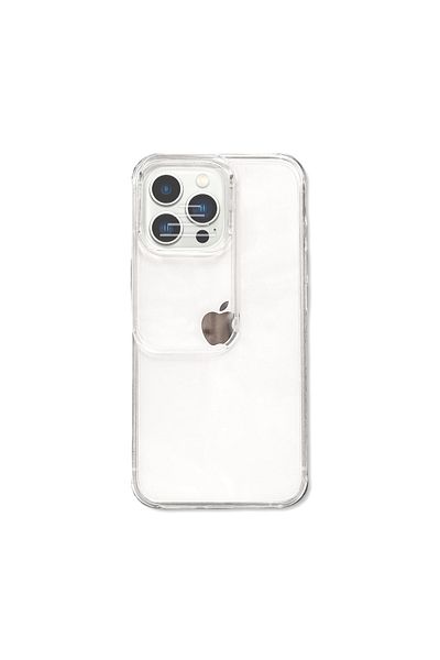 REDz Accessories Husă de protecție cu cameră glisantă, acoperire completă, compatibilă cu iPhone 13 Pro, silicon, transparentă