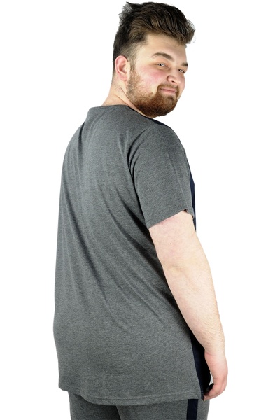 ModeXL Ανδρικό μπλουζάκι Mode Xl Piece Md08 22134 Antramelange