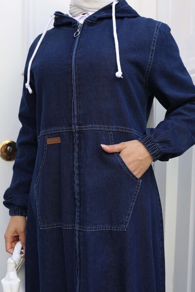 benguen Τζιν καπέλο με κουκούλα Navy Blue 1101-1