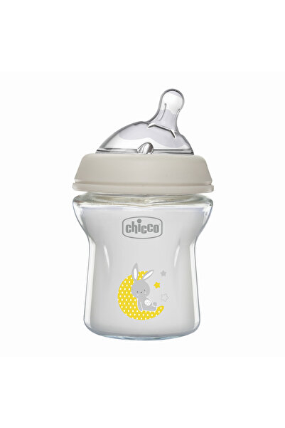 Chicco زجاجة Naturalfeeling الزجاجية سعة 150 مل، تدفق بطيء 0 مل، سيليكون، محايد