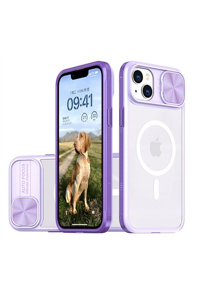 REDz Accessories Husă glisantă pentru cameră, protecție pentru cameră, Magsafe, compatibilă cu iPhone 13, liliac