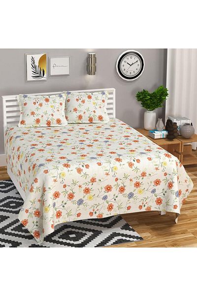 BSB HOME Premium Glace King Bed Sheets with 2 King Pillowcases (Set of 3) | 275 x 275 cm, Multicolor