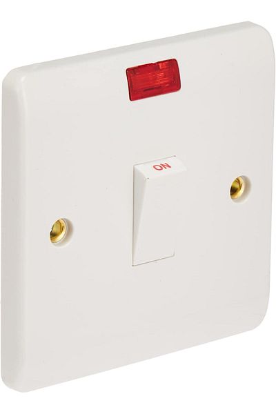 Generic 20A DP Switch with Neon Indicator – Heavy Duty Double Pole Electrical Wall Switch