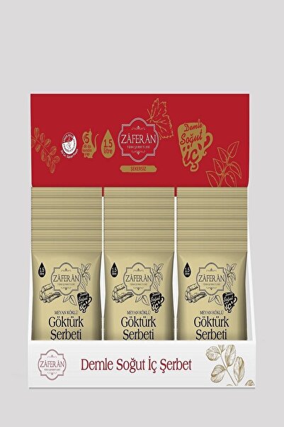 Zaferan Türk Şerbetleri Zaferan Göktürk Şerbeti 18x1.5 Lt. Meyan Kökü Şerbeti Ramazan Şerbeti Doğal Şerbet