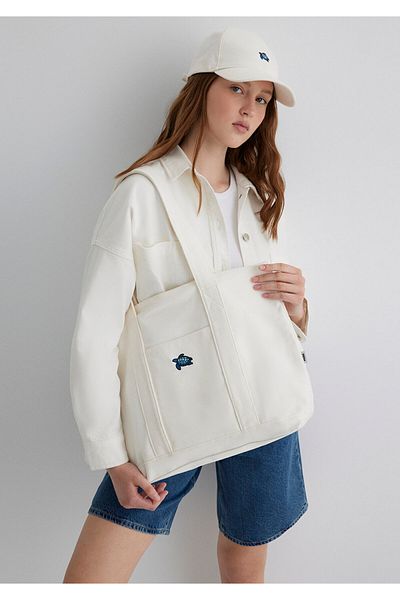 Mavi Turtle Embroidered Ecru Shoulder Bag 1913076 -28458