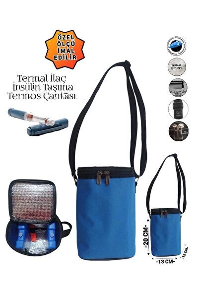 SEVBAGS İlaç İnsülin Taşıma Termal Termos Çantası Ayarlı Omuz Askılı