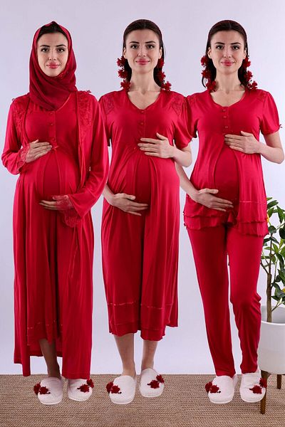 ByLohusa Effortt Cherry Hijab Maternity Maternity Set Byl2T80262