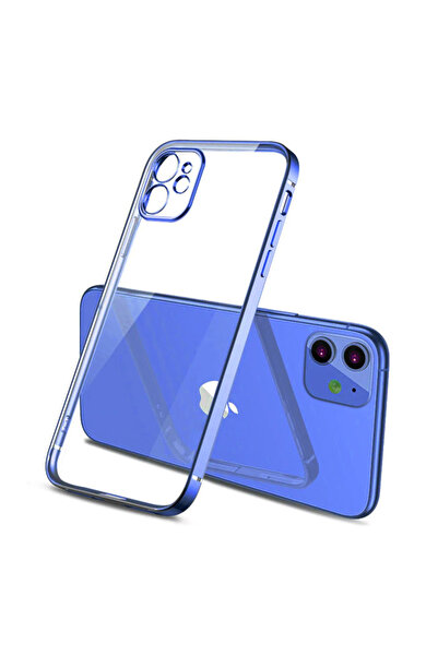 REDz Accessories Carcasă compatibilă cu iPhone 12, Clara, silicon, albastră/t...