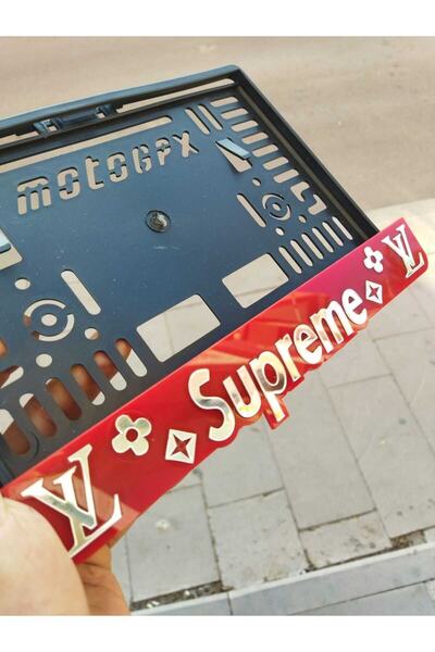 Pi Dekorasyon MOTOR PLAKALIK SUPREME LAZER KESİM PLEKSİ ( 1 ADET )