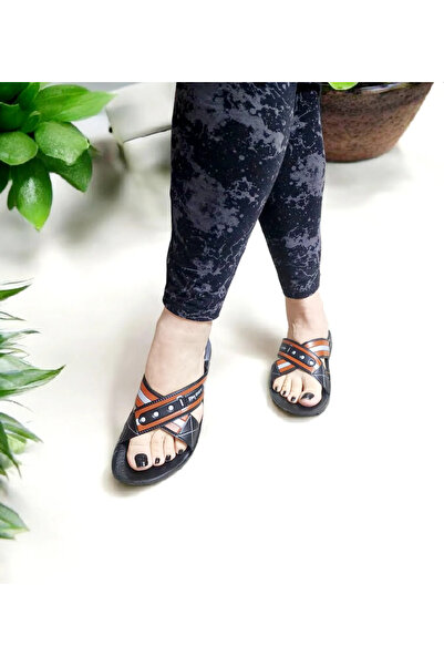 GEZER Жіночі ортопедичні капці з перехресними ремінцями, 4 точки, для дому та вулиці