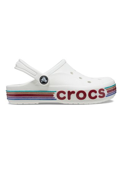 Crocs 209731 -100 Bayaband Rainbow Glitter Clg T &amp; ccedil;Kinderhausschuhe Weiß