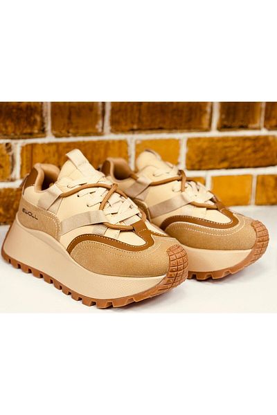 BS BEYAZ SHOES Women's Sneaker High Sole Knitwear Style Sports Shoes
