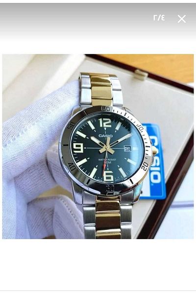 Casio Asio MTP-VD01SG-1BVUDF 45mm Round Stainless Steel Analog Watch