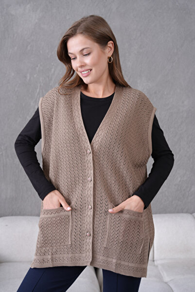 Lamierra Knitwear Plus Size Mother Seasonal Vest