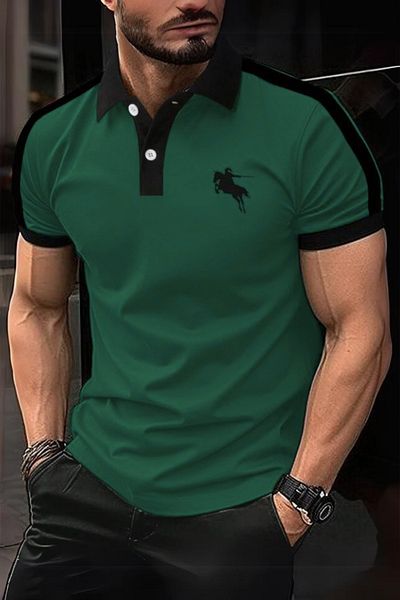 SELF CONTROL Tricou cu guler polo brodat Spear Cavalry