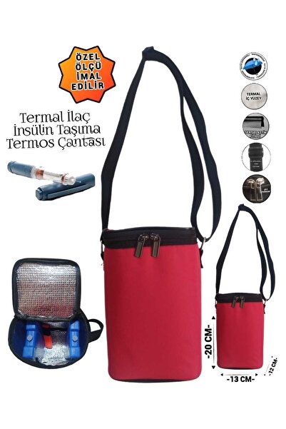 SEVBAGS İlaç İnsülin Taşıma Termal Termos Çantası Ayarlı Omuz Askılı