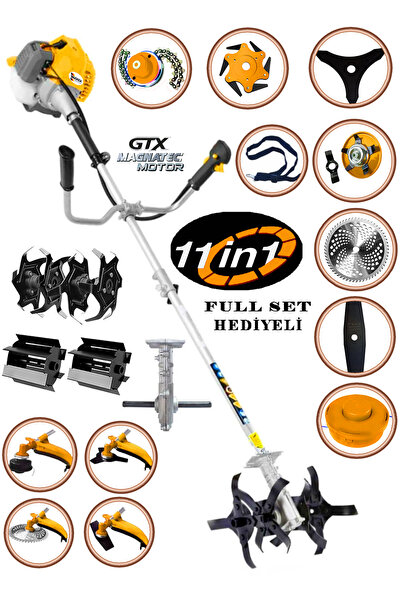 Wacker Pro Germany 11 In 1 X-gtec 20 Hp Yan Tipi Ot Çim Çalı Biçme Tırpanı Ak...