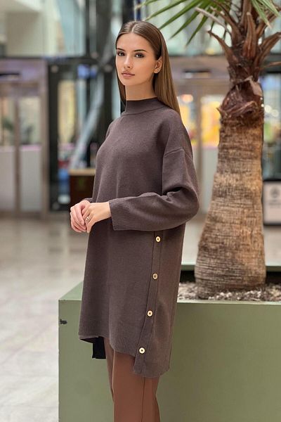 Ghisa High-Top Knotted Sides Knitwear Tunic