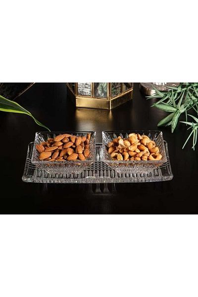 ROY KING Bristol 2-Piece Glass Bowl with Plate