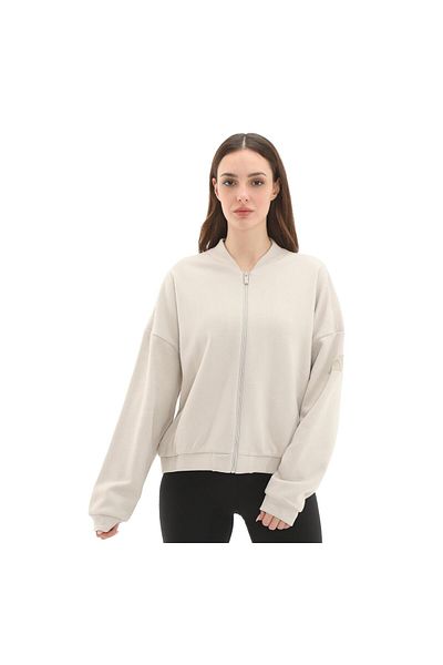 adidas Μπεζ γυναικείο μπουφάν adidas W Sl+ Fl Bomber - JD9972-K