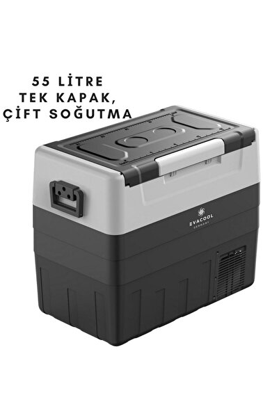 EVACOOL Eva 55AT 12/24V Mobil Araç Buzdolabı 55 Litre (Tek Kapak, Çift Soğutma)
