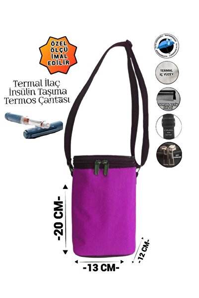 SEVBAGS İlaç İnsülin Taşıma Termal Termos Çantası Ayarlı Omuz Askılı