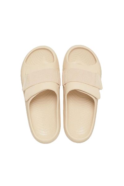 Crocs 209413-2DS Crocs Mellow Luxe - Cream Colored High-Sole Slippers