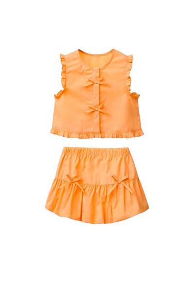 Daisy Dolly Girl's Bow Detailed Balloon Skirt Set