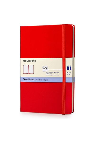 Moleskine Caiet de schițe roșu 13x21cm 104 coli