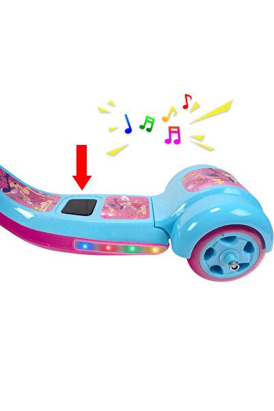 ACTION ONE Trotineta de copii Pixy cu lumini si muzica, roz bleu