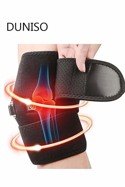 Generic Knee Heating Pad, Knee Support for Women and Men, USB Heat Knee Brace Wrap 3 Temperature Cont