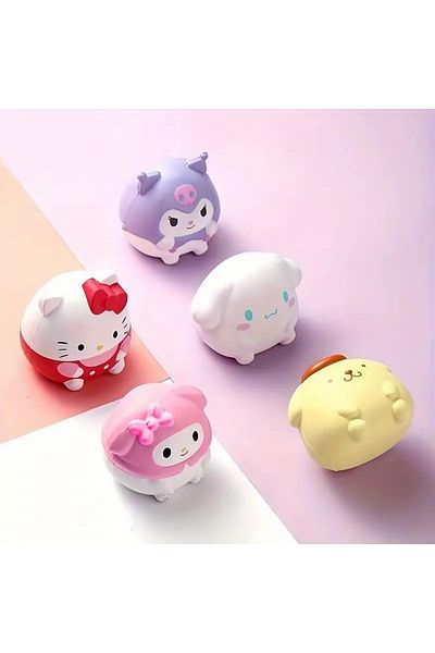 BALCI HEDİYELİK Soft Antistress with Kuromi Sukushi Figure Decompression Vent Squeeze Toy 1Pcs