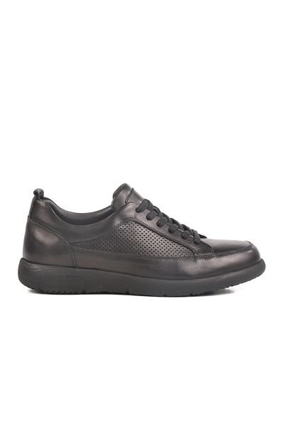 AYAKMOD Black Genuine Leather Men's Casual Shoes Lion m