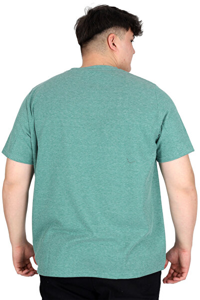 ModeXL Ανδρικό μπλουζάκι με στάμπα μεγάλου μεγέθους XL BROOKLYN WAFFLE U25002 Çağla