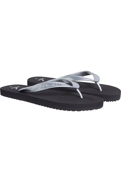 Calvin Klein Delhi Women's Flip Flops Black/Silver