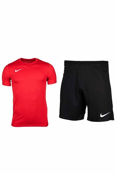 Nike Men's Shorts T-Shirt Suit Prk25 V-1 Dri Fit Fabric Daily Training Gym Suit