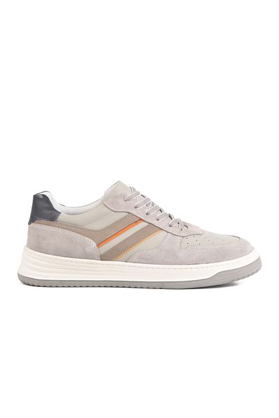 AYAKMOD Gray Suede Genuine Leather Men's Casual Shoes Lo1987-2090 m