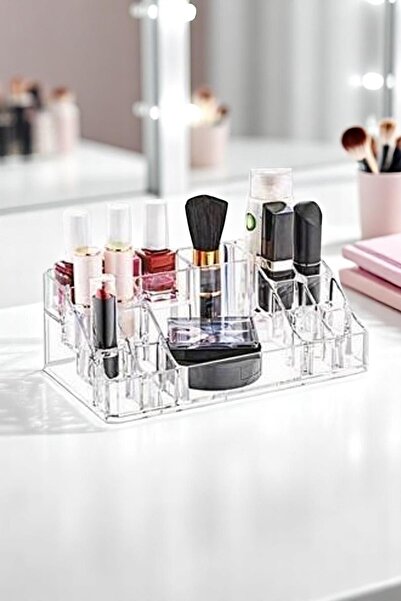 Home منظم مكياج شفاف متعدد الأغراض مكون من 16 حجرة - منظم مكياج