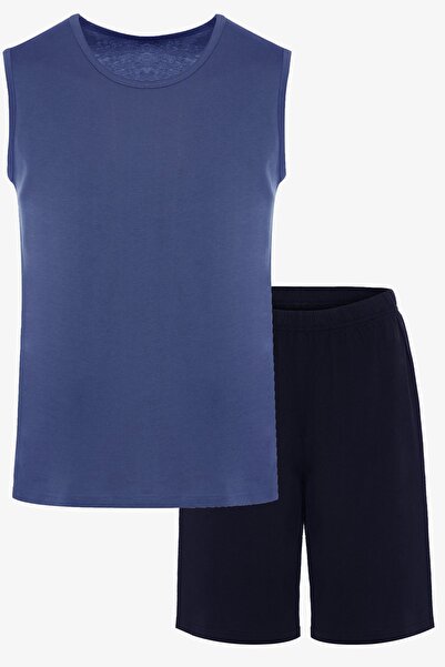 koza iç giyim Erkek Pamuklu Kolsuz Curve Büyük Beden Şortlu