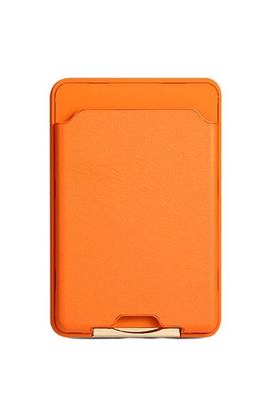 REDz Accessories Portofel cu suport pentru 3 carduri, subțire, efect de piele, portocaliu