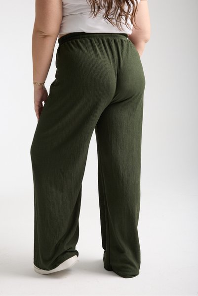DAXİS Sportwear Company Pantaloni Palazzo de damă cu talie elastică de mărime mare