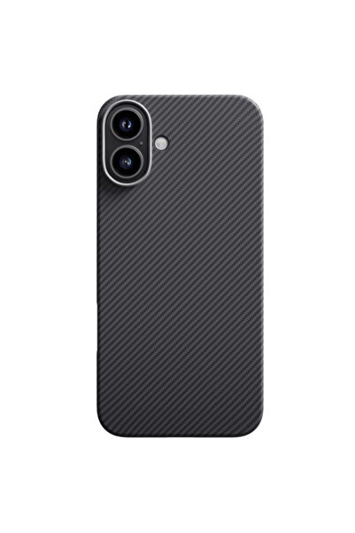 REDz Accessories Carcasă Kevlar MagSafe, Aramid, iPhone 16, Aspect Carbon, Pr...