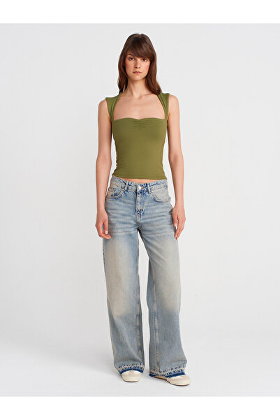 Dilvin 31780 Λεπτομερής Πίσω Ανοιχτό Χακί